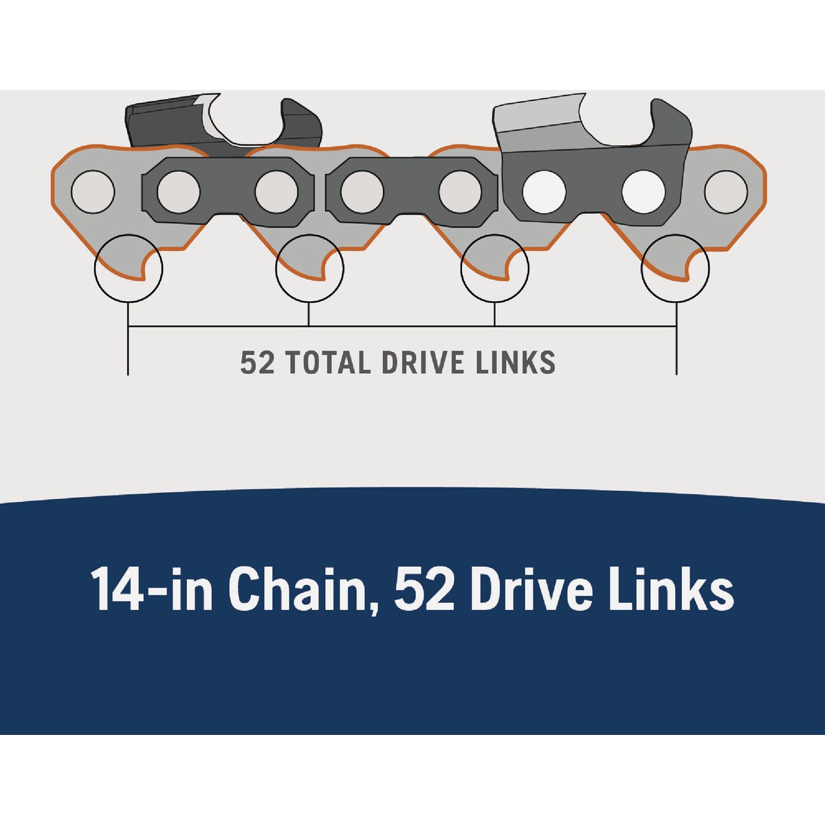 Husqvarna X-Cut 14 In. 52-Link Chainsaw Chain Image 2