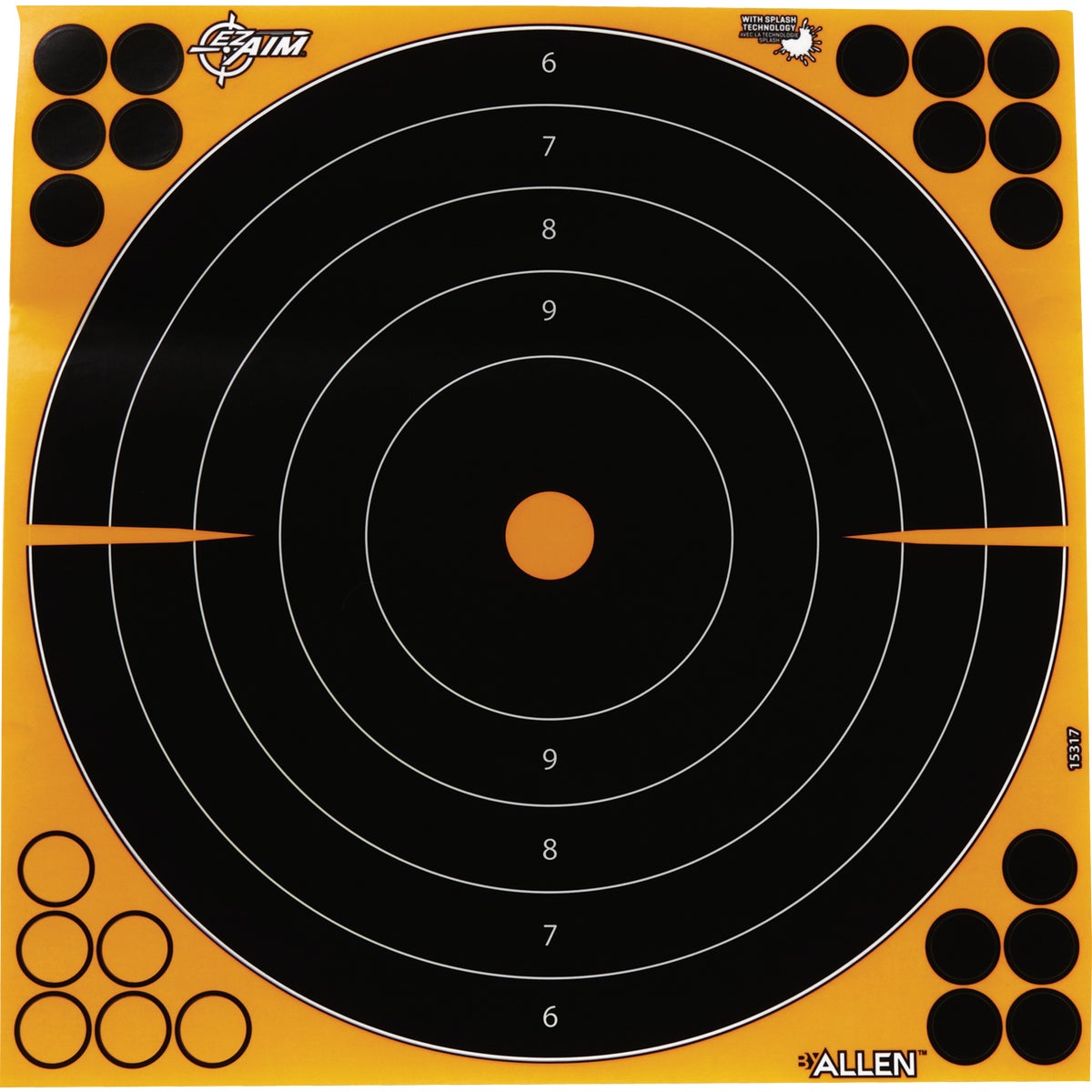 Allen EZ Aim 12 In. Dia Splash Reactive Adhesive Bullseye Target (5-Pack)