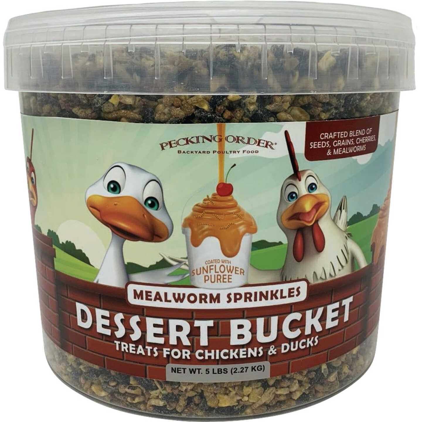 Pecking Order 5 Lb Dessert Bucket Mealworm Sprinkles Image 1