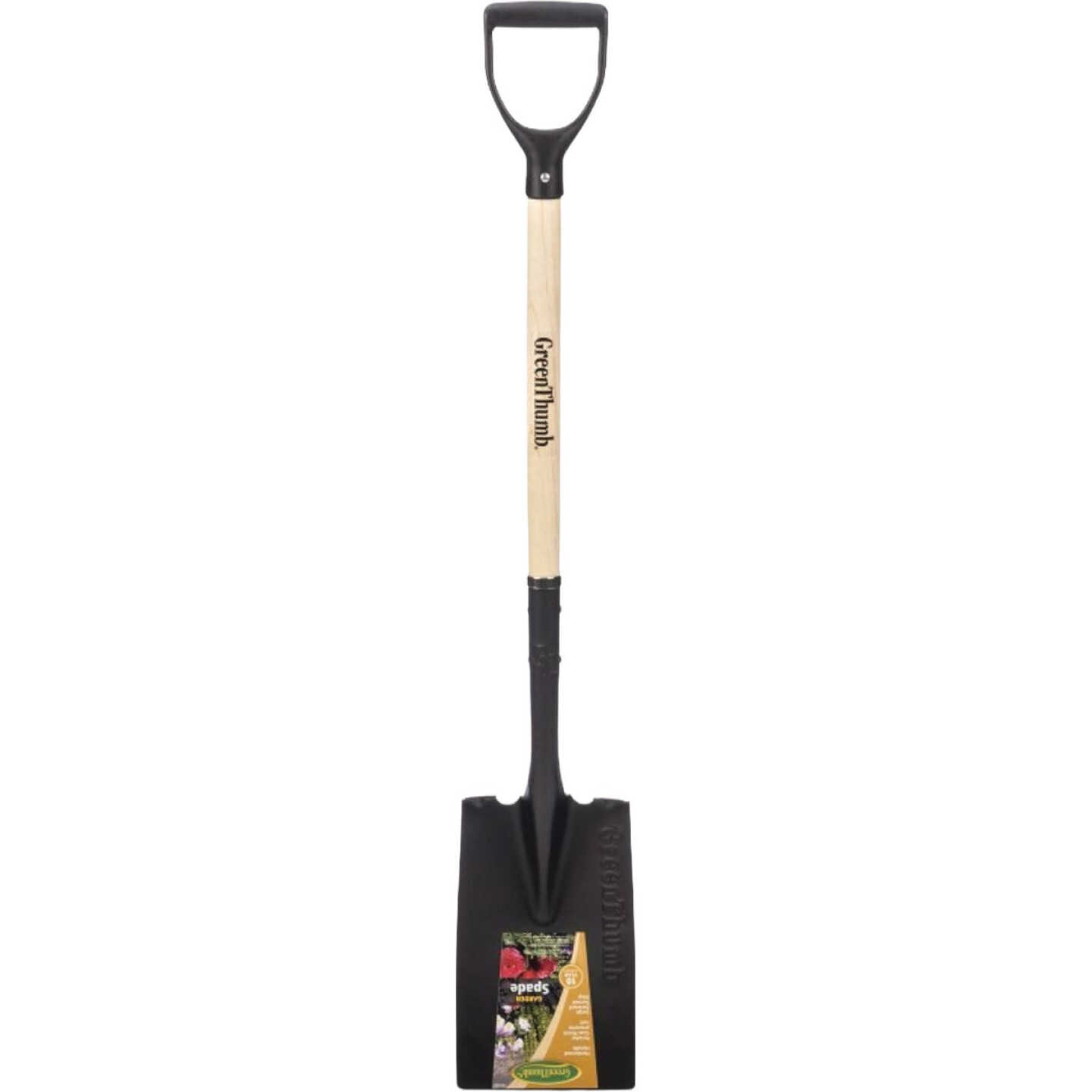 Green Thumb 30 In. Wood D-Handle Square Point Garden Spade Image 1