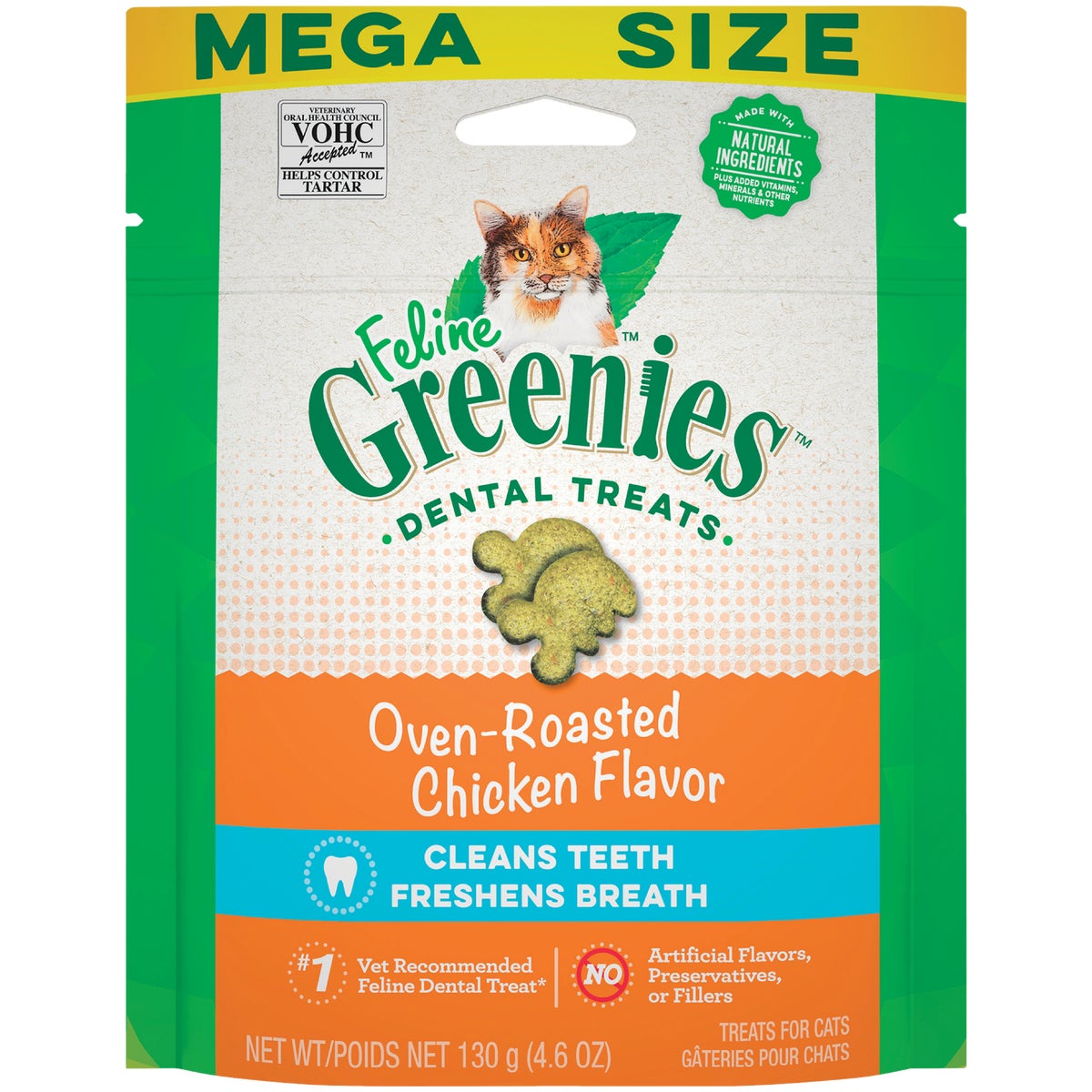 Greenies Oven-Roasted Chicken 4.6 Oz. Dental Cat Treats
