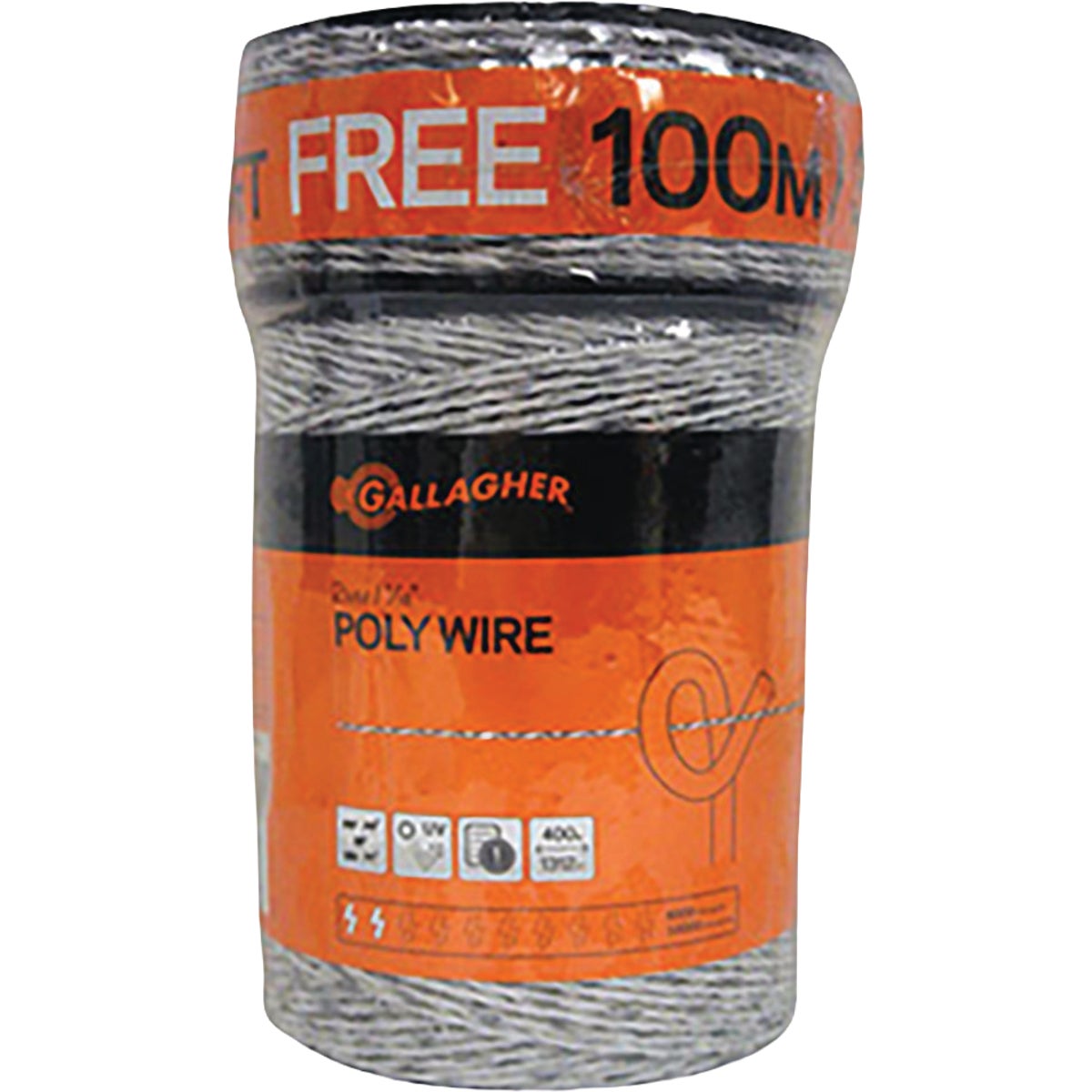 Gallagher 1320 Ft. Ultra White Electric Fence Polywire