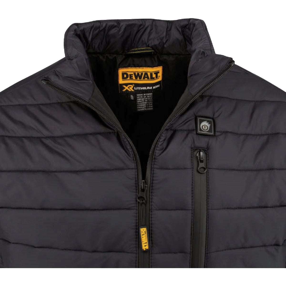 DEWALT Men's Black Puffer Heated Jacket Kit, 2XL Image 4