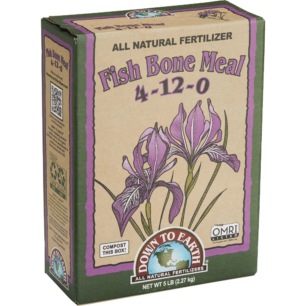 Down To Earth 5 Lb. 4-12-0 Fish Bone Meal