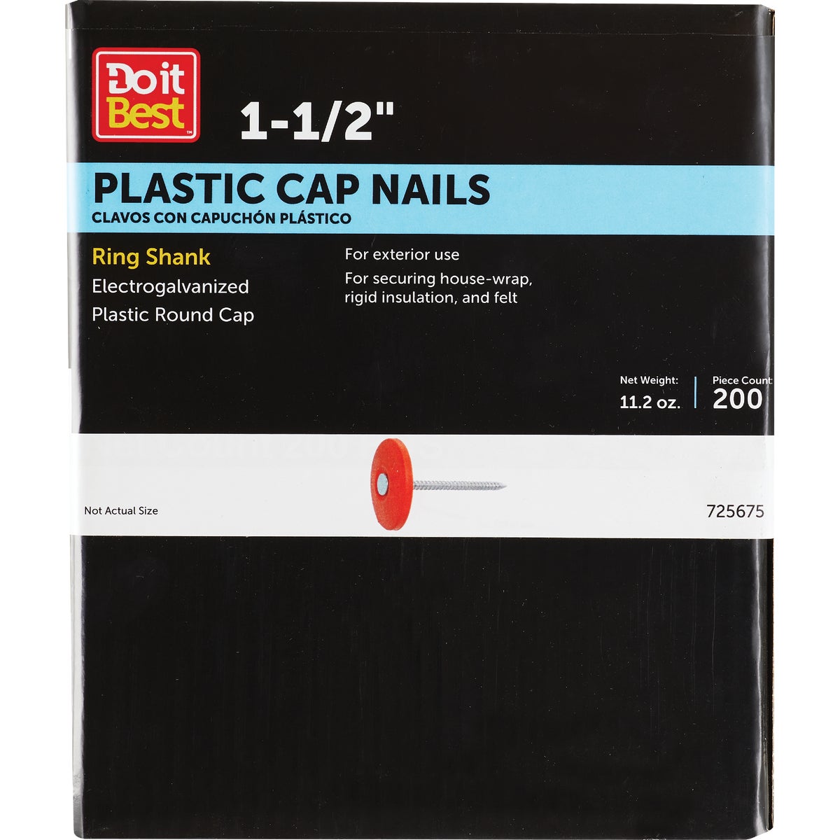 Do it 1-1/2 In. 12 ga Electrogalvanized Cap Nails (200-Count, 1 Lb.) Image 1