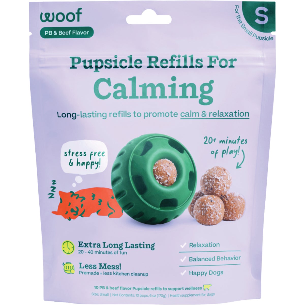 Woof Pupsicle Small Calming Refill Pop Treat (10-Pack)