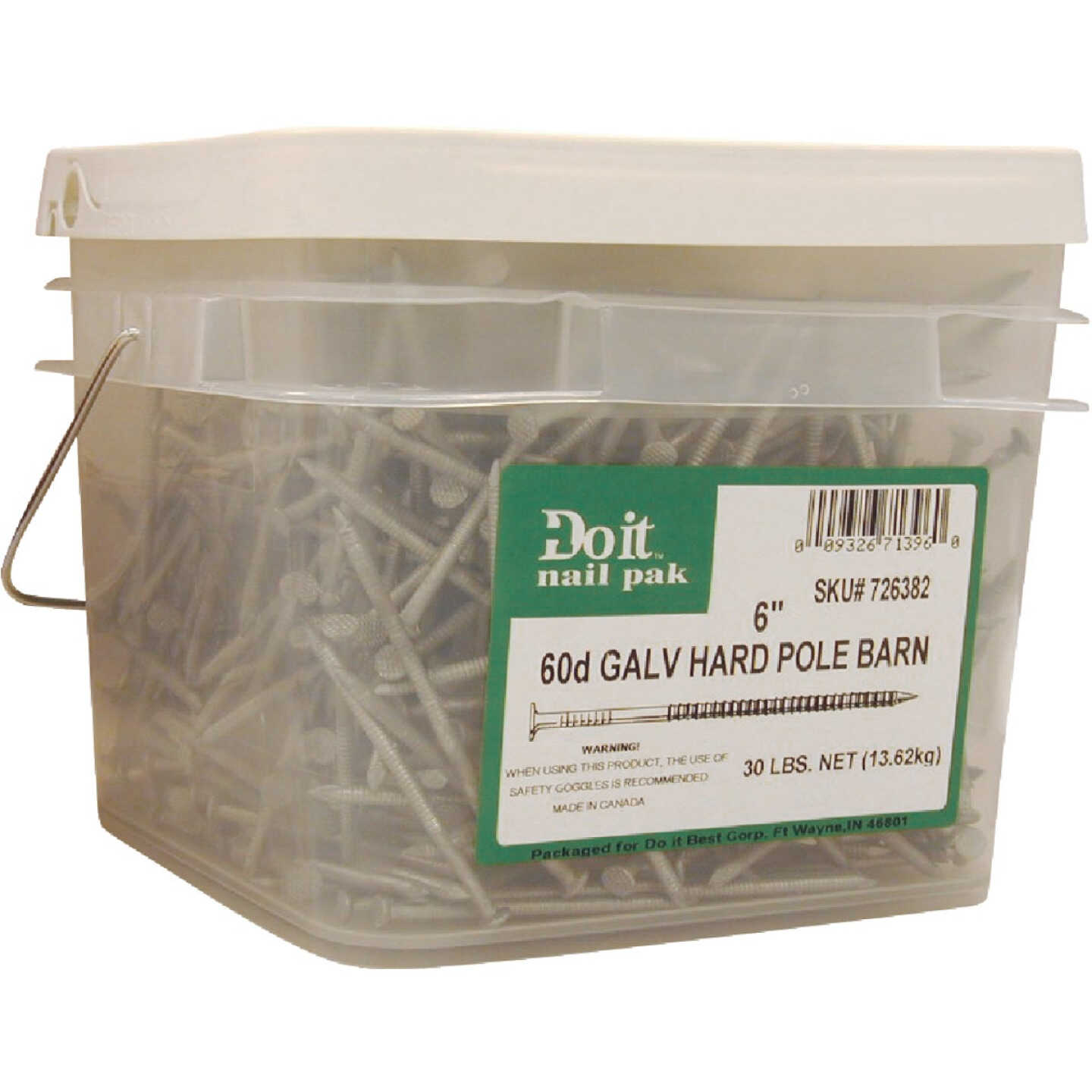 Do it Best 5 In. x 7 ga x 40d Hot Galvanized Ring Shank Pole Barn Nails (840-Count, 30 Lb.) Image 2