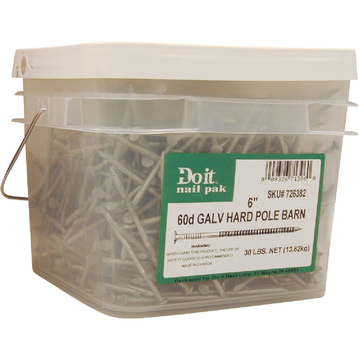 Do it Best 6 In. x 5 ga x 60d Hot Galvanized Ring Shank Pole Barn Nails (510-Count, 30 Lb.) Image 2