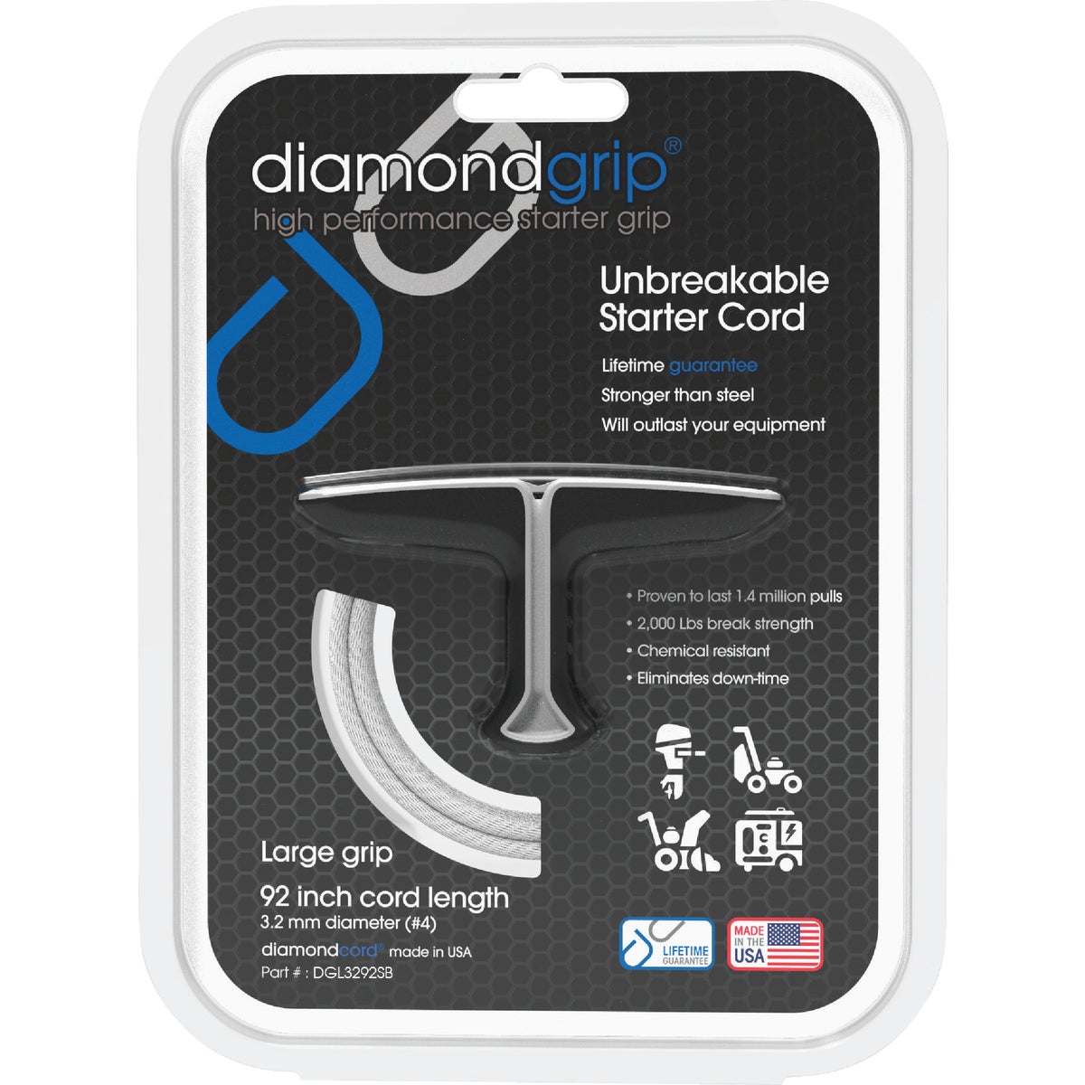 Diamondgrip High Performance 92 In. Large Starter Rope