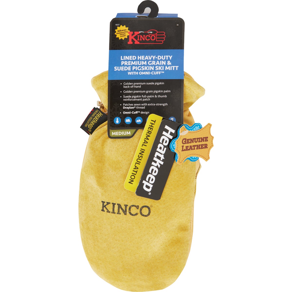 Kinco Men's Medium Premium Pigskin Thermal Insulated Mitten Image 2