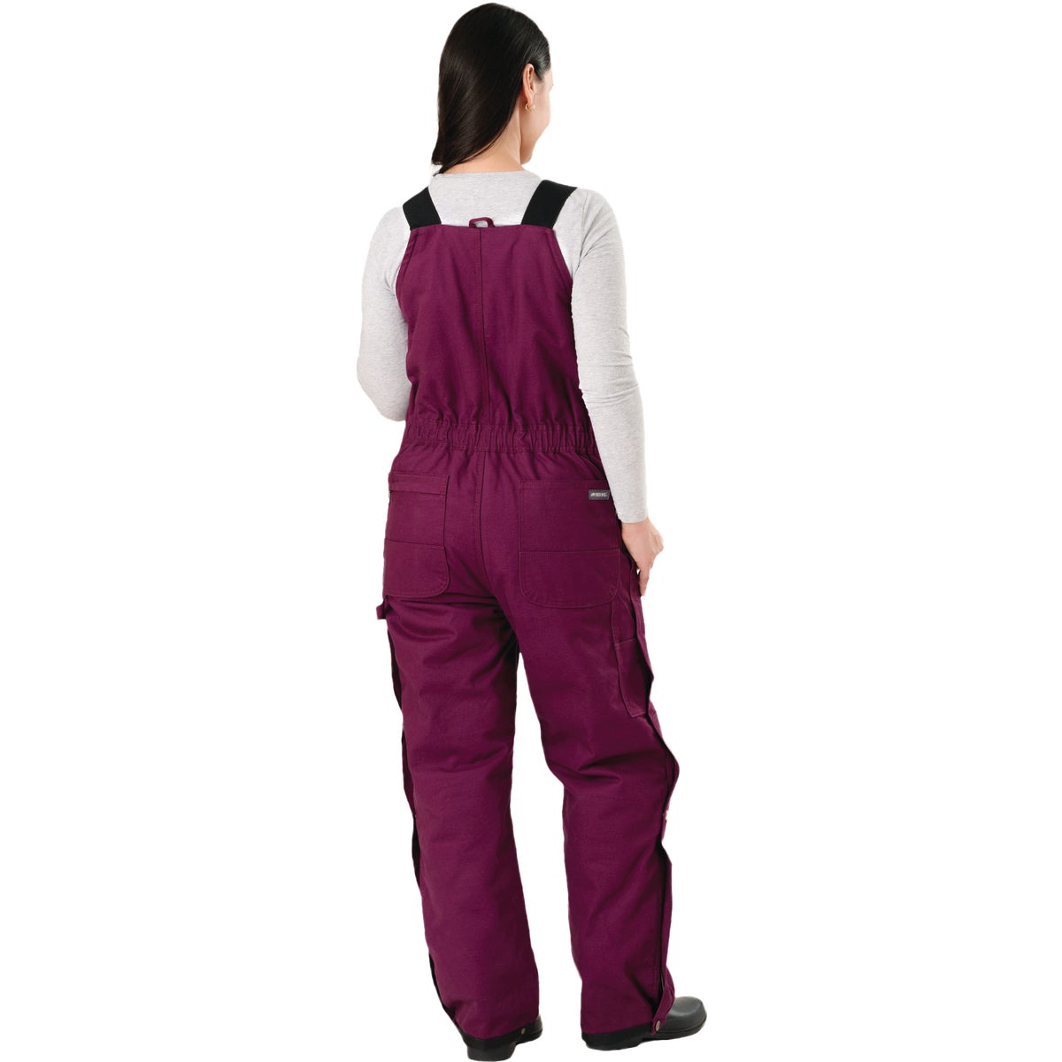 Berne Women's Small Plum Softstone Duck Insulated Bib Overall Image 3