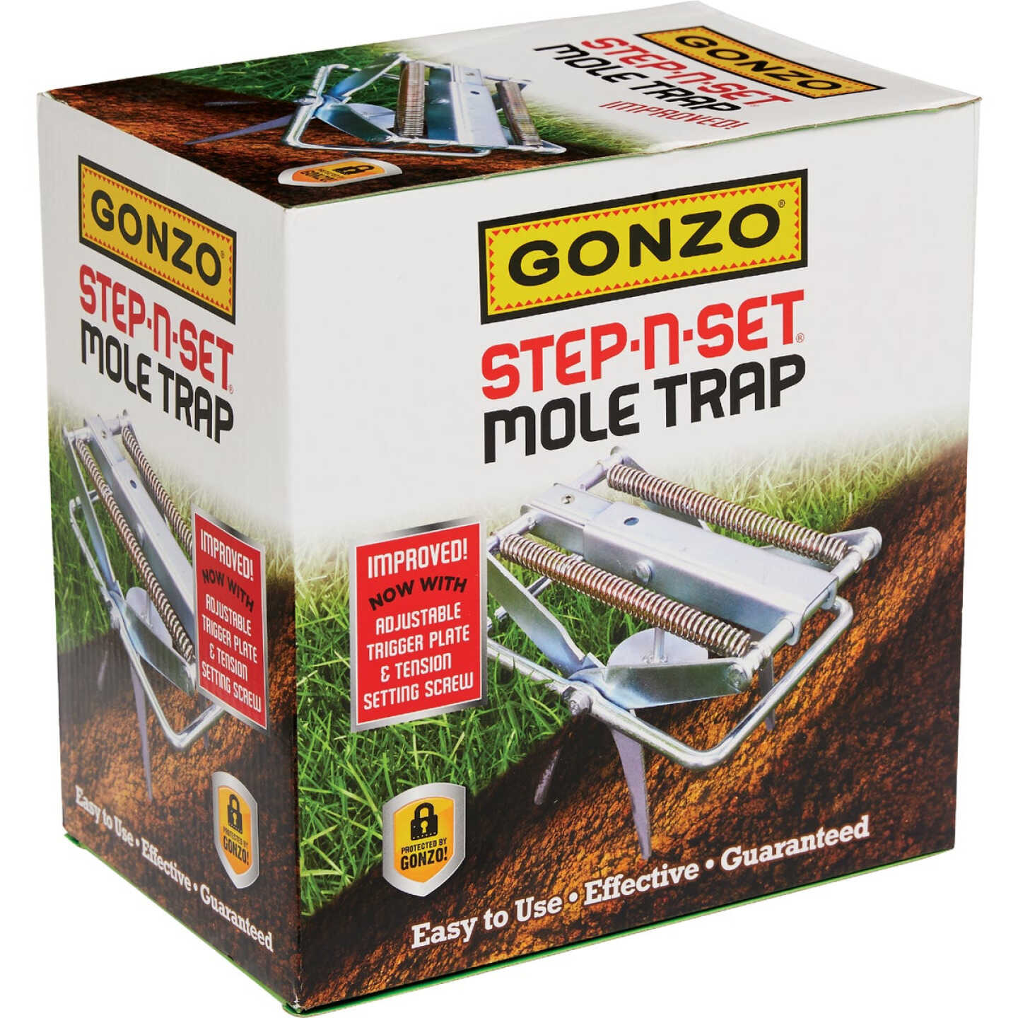 Gonzo Step-N-Set Steel Trigger Plate Mole Trap Image 1