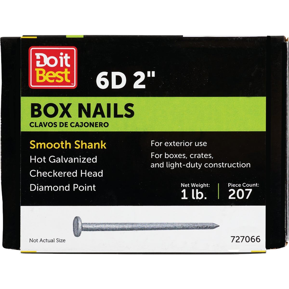 Do it 6d x 2 In. 12-1/2 ga Hot Galvanized Box Nails (236-Count, 1 Lb.)