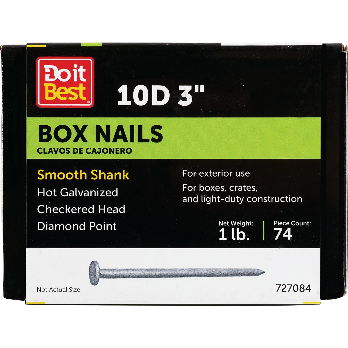 Do it 10d x 3 In. 10-1/2 ga Hot Galvanized Box Nails (94-Count, 1 Lb.)