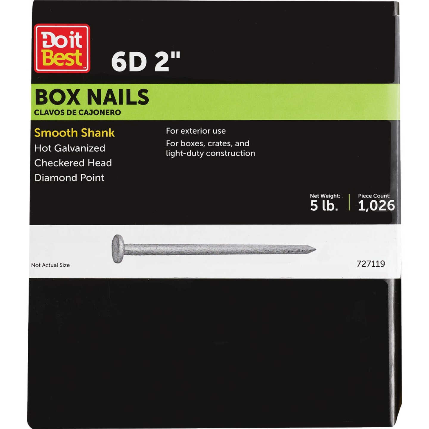 Do it 6d x 2 In. 12-1/2 ga Hot Galvanized Box Nails (1180-Count, 5 Lb.) Image 1