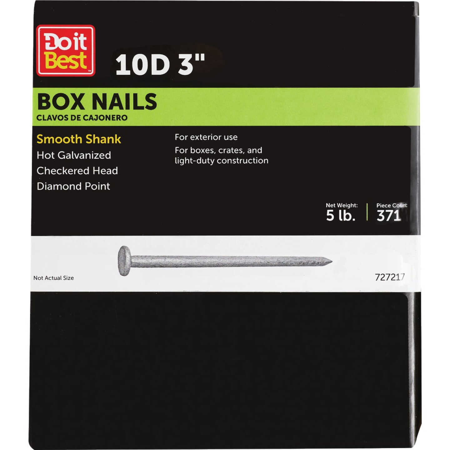 Do it 10d x 3 In. 10-1/2 ga Hot Galvanized Box Nails (470-Count, 5 Lb.) Image 1