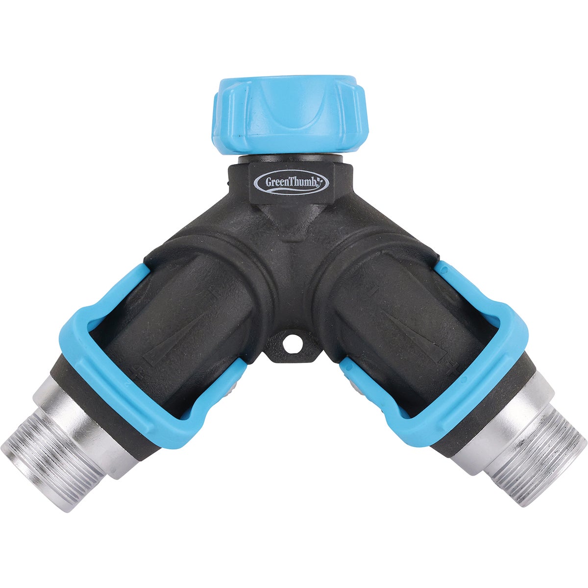 Green Thumb Premium Full Flow Metal 2-Way Y Connector Hose Shutoff Valve