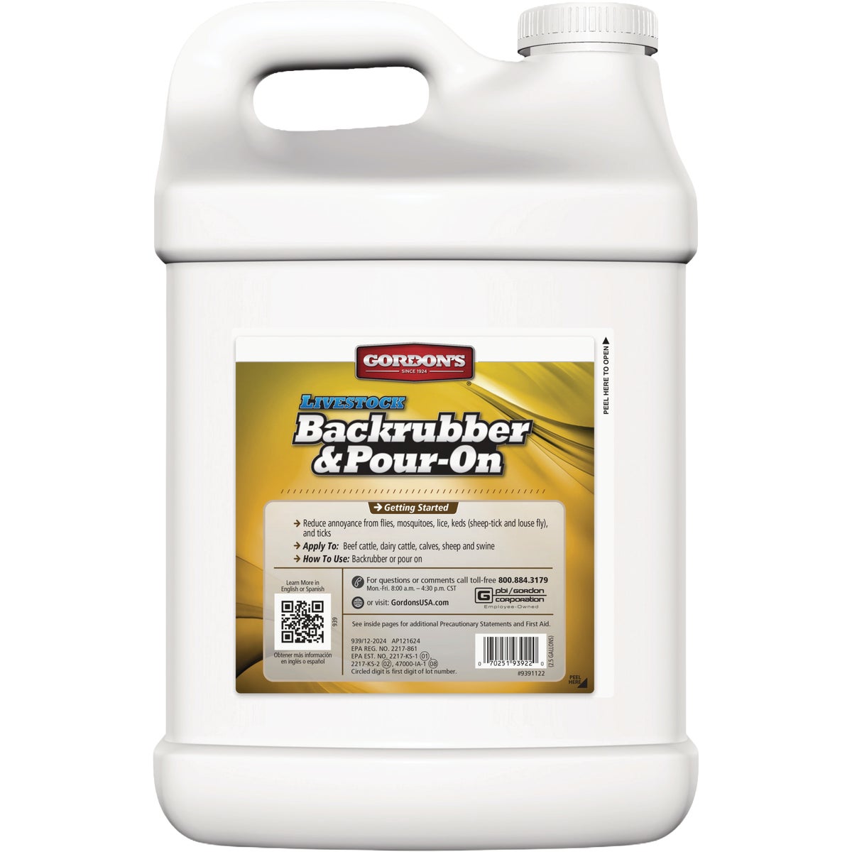 Gordon's Livestock Backrubber & Pour-On 2.5 Gal. Ready To Use Insecticide Image 2