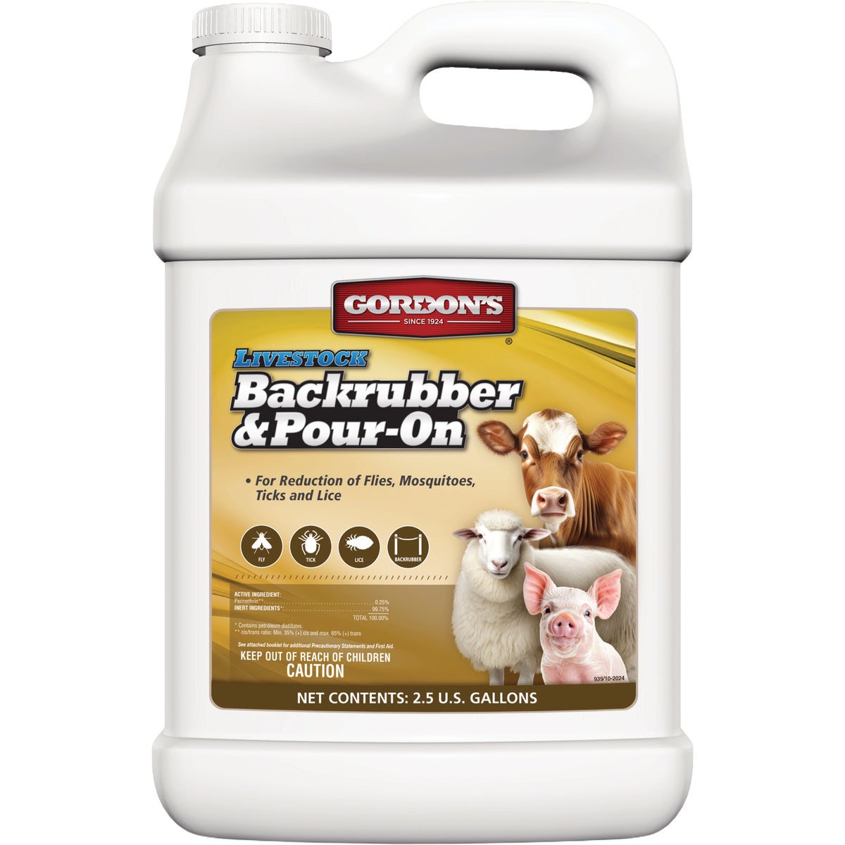 Gordon's Livestock Backrubber & Pour-On 2.5 Gal. Ready To Use Insecticide Image 1
