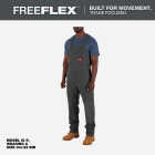 Milwaukee FREEFLEX Men's 32x34 Gray Unlined Bib Overalls Image 4