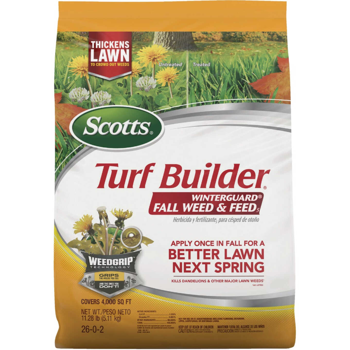 Scotts Turf Builder WinterGuard 11.28 Lb. 4000 Sq. Ft. Coverage Fall Weed & Feed Image 1