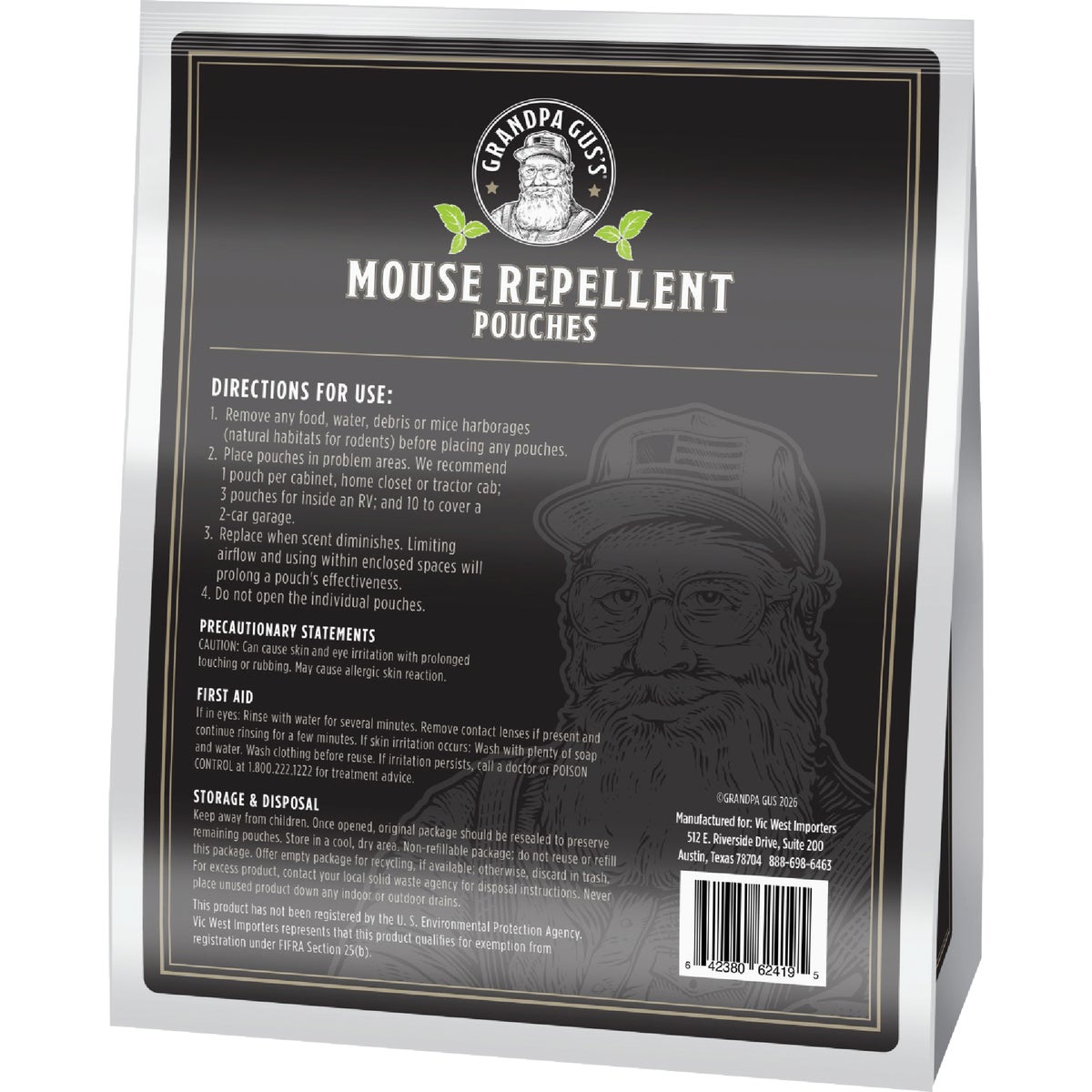 Grandpa Gus's Granular All Natural Mouse Repellent Pouch (30-Pack) Image 2