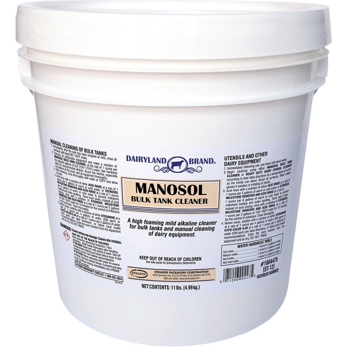 Dairyland Brand 11 Lb. Manosol Bulk Tank Cleaner Image 1