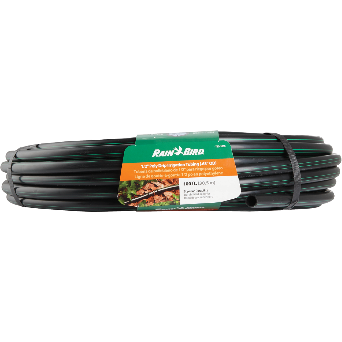Rain Bird 1/2 In. x 100 Ft. Black Plastic Blank Drip Tubing Image 2