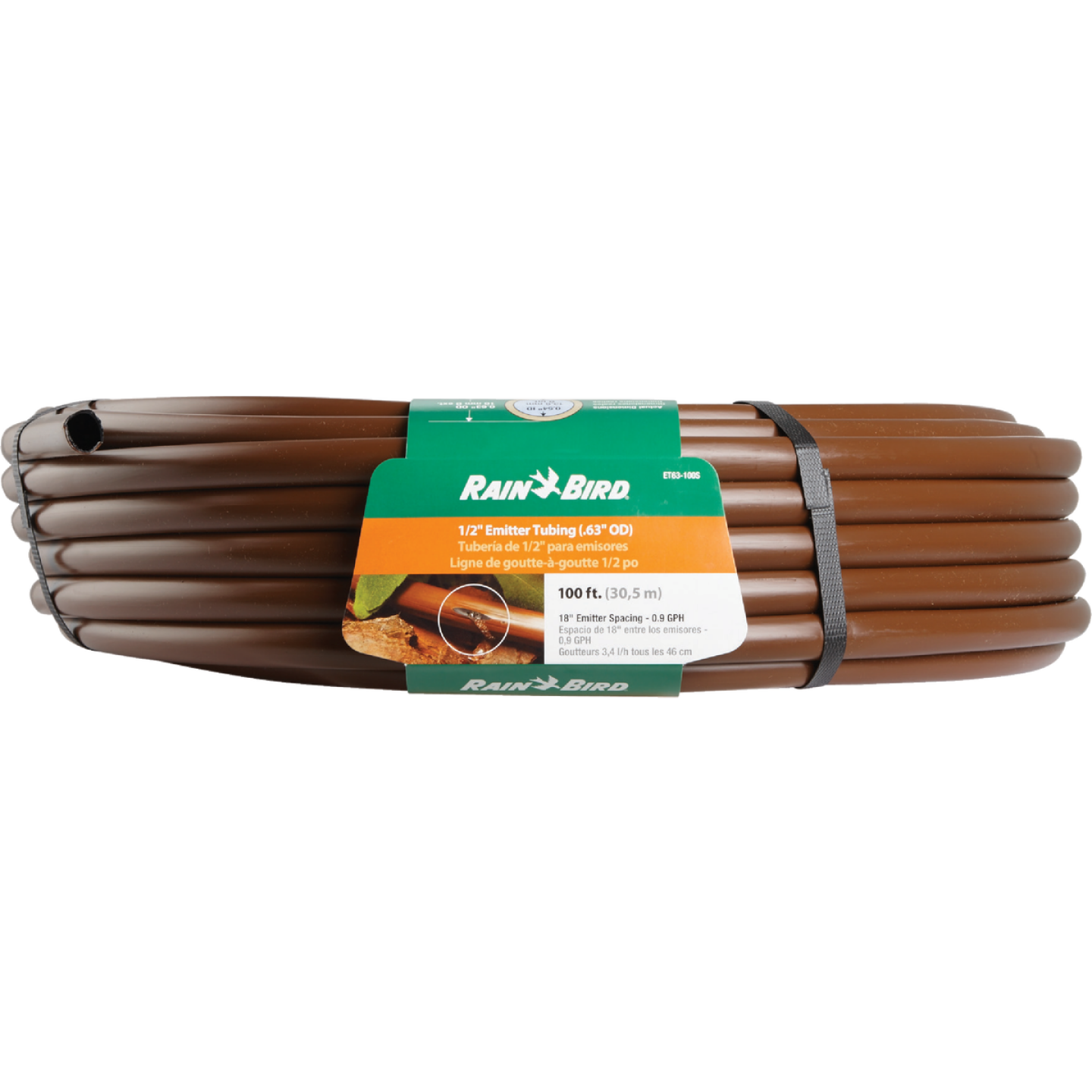 Rain Bird 1/2 In. x 100 Ft. Brown Plastic Emitter Drip Tubing Image 2