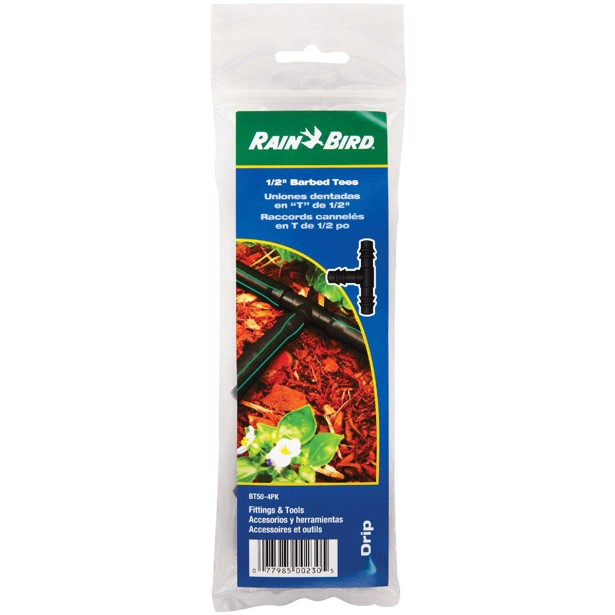 Rain Bird 1/2 In. Barb x 1/2 In. Barb Tee (4-Pack) Image 2