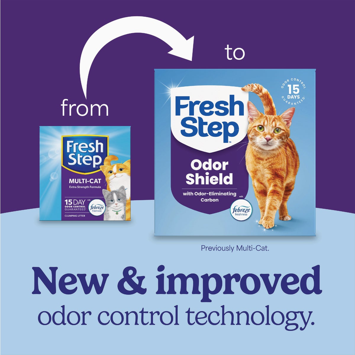 Fresh Step Odor Shield 14 Lb. Multi Cat Clumping Litter with Febreze Freshness Image 2