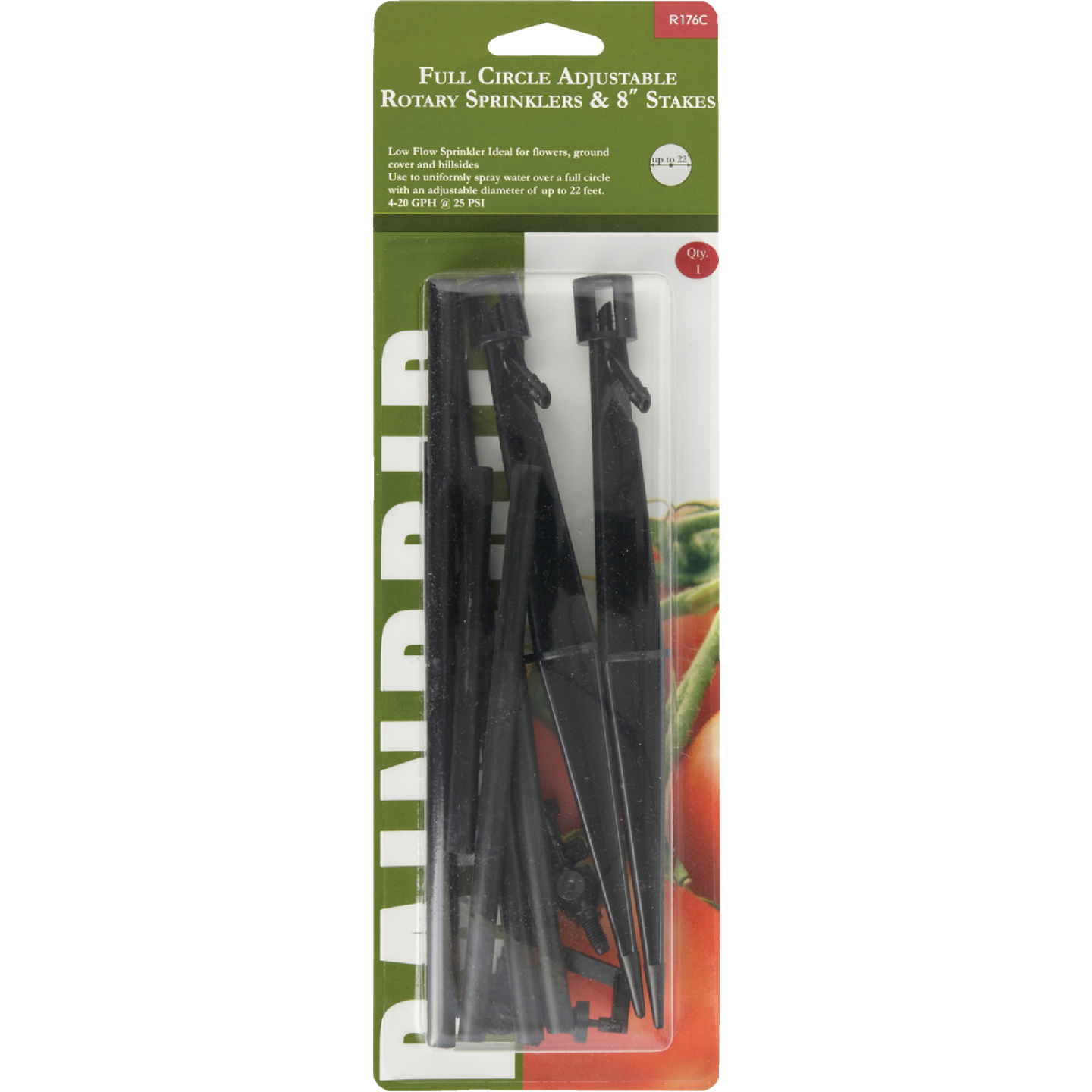 Raindrip Full Circle Adjustable Rotary Sprinkler with Stake (2-Pack) Image 1