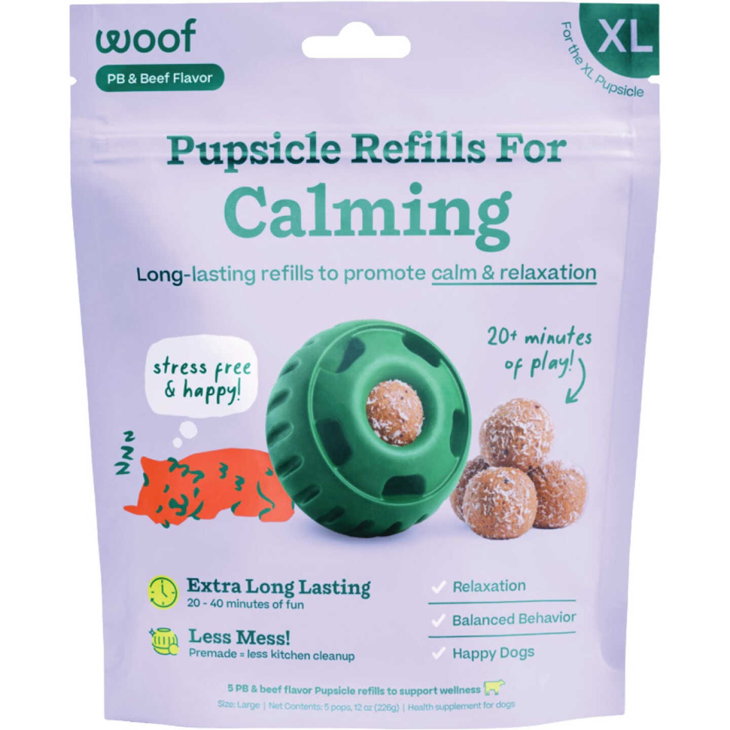 Woof Pupsicle XL Calming Refill Pop Treat (5-Pack) Image 1