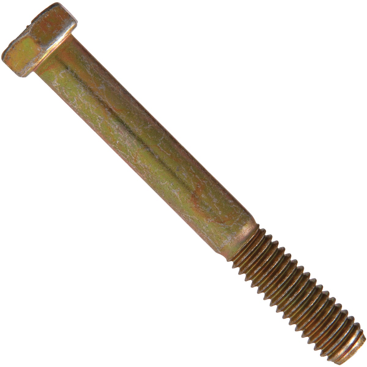 Hillman 1/4 In. x 1 In. Grade 8 Yellow Dichromate Hex Head Cap Screw (100-Count) Image 1