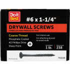 Do it #6 x 1-1/4 In. Coarse Thread Black Phosphate Drywall Screw (1 Lb.-Box) Image 1
