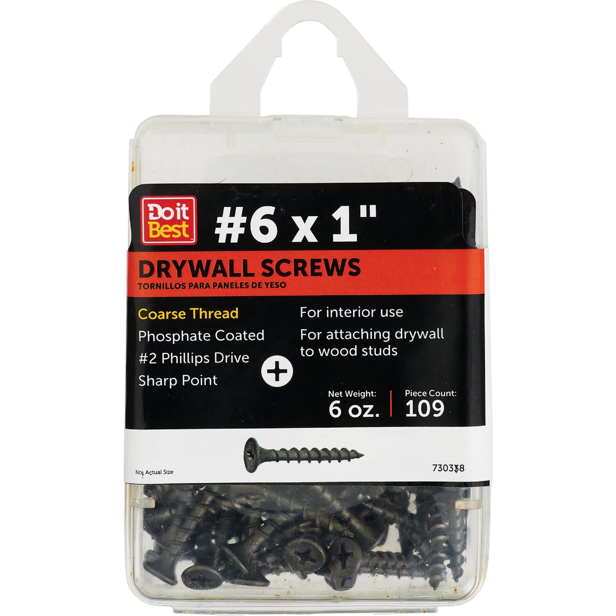 Do it #6 x 1 In. Coarse Thread Phosphate Drywall Screw (6 Oz. Pack) Image 1