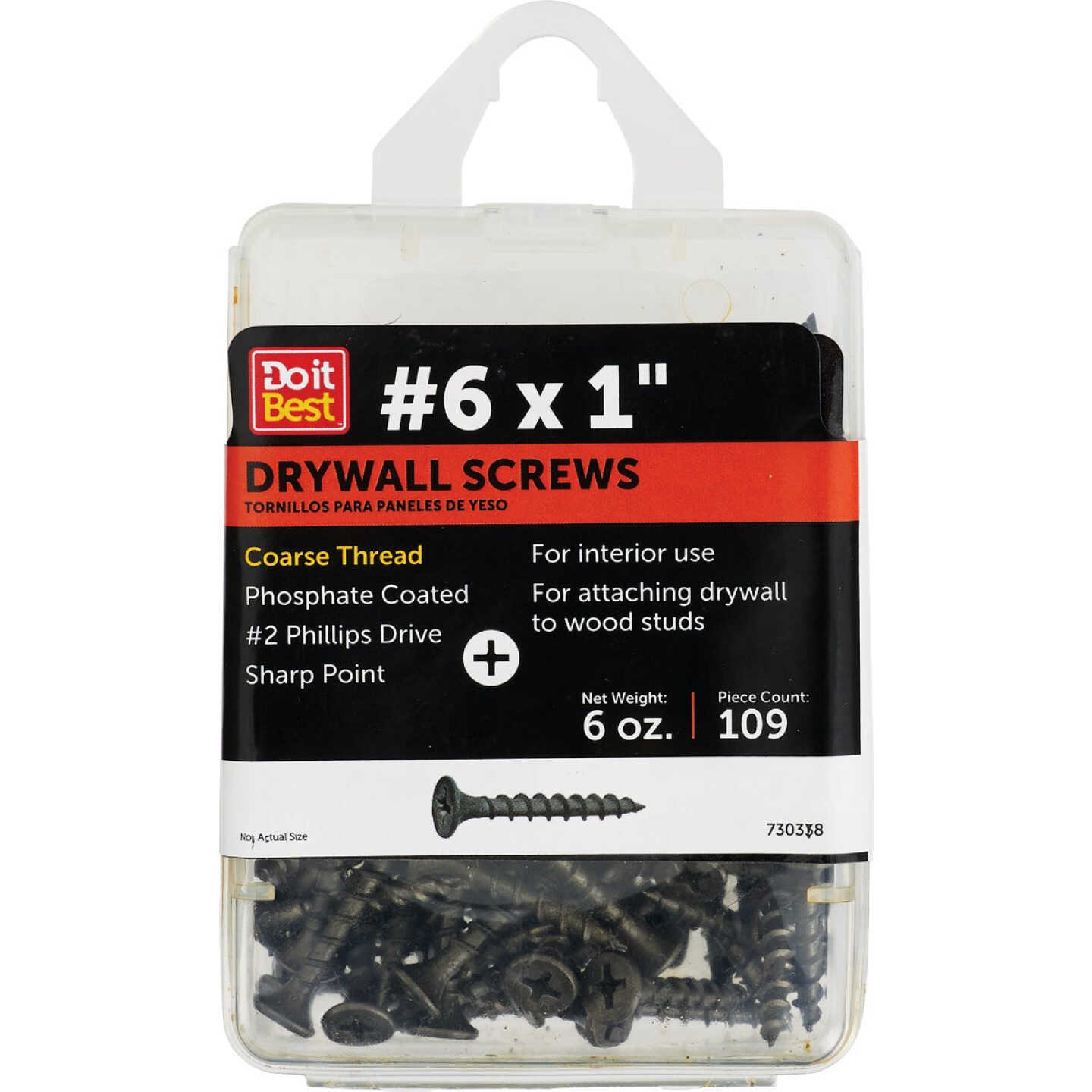 Do it #6 x 1 In. Coarse Thread Phosphate Drywall Screw (6 Oz. Pack) Image 1