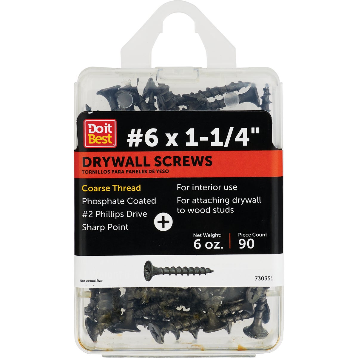 Do it #6 x 1-1/4 In. Coarse Thread Phosphate Drywall Screw (6 Oz. Pack) Image 1