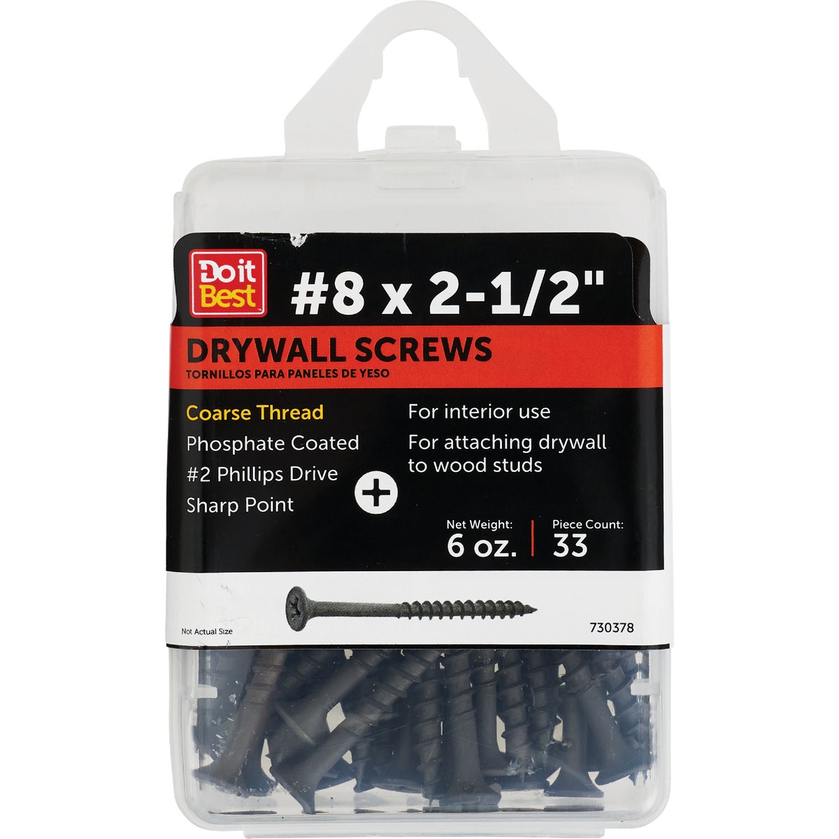 Do it #8 x 2-1/2 In. Coarse Thread Phosphate Drywall Screw (6 Oz. Pack) Image 1