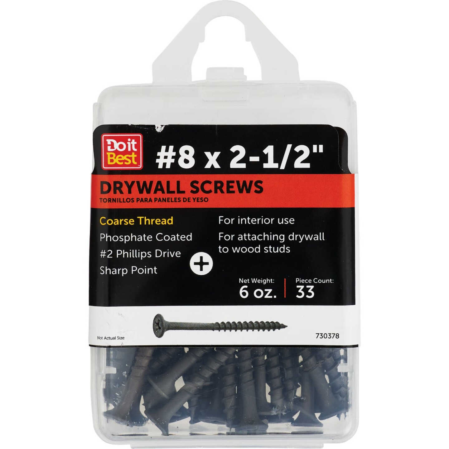 Do it #8 x 2-1/2 In. Coarse Thread Phosphate Drywall Screw (6 Oz. Pack) Image 1