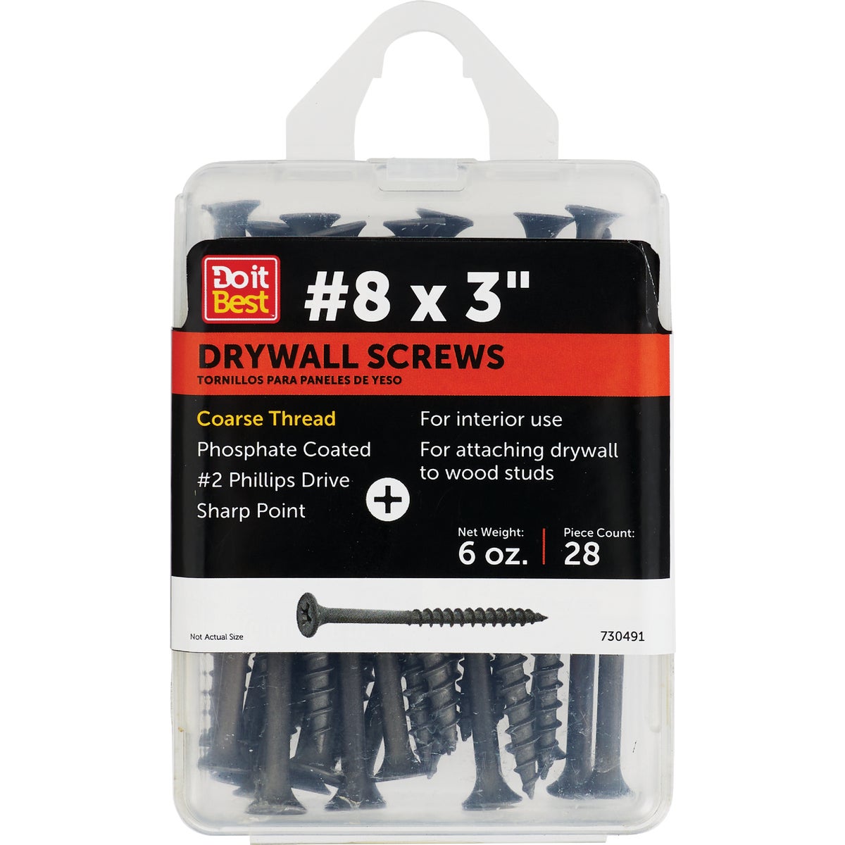 Do it #8 x 3 In. Coarse Thread Phosphate Drywall Screw (6 Oz. Pack) Image 1
