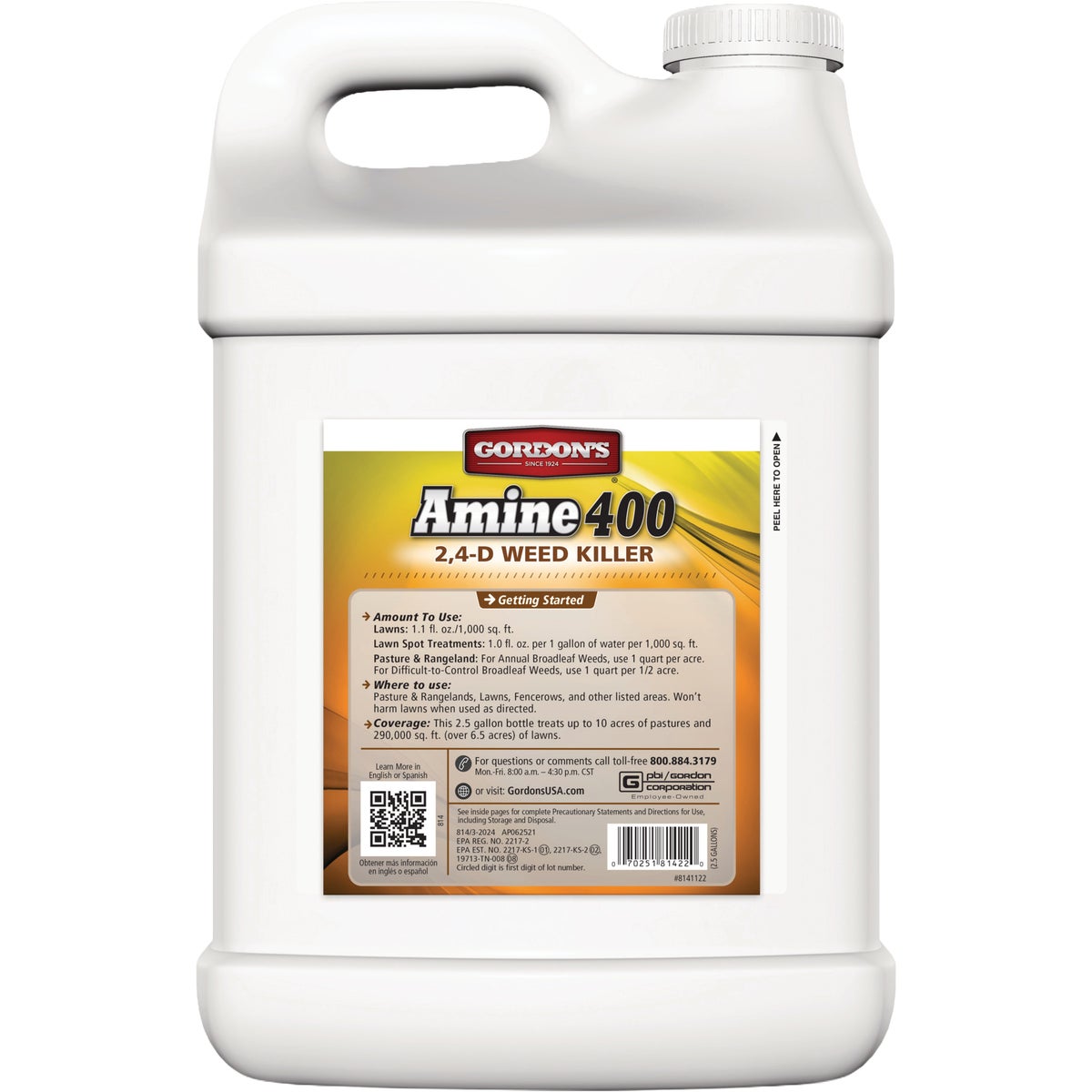 Gordon's Amine 400 2.5 Gal. Concentrate 2,4-D Weed Killer Image 3