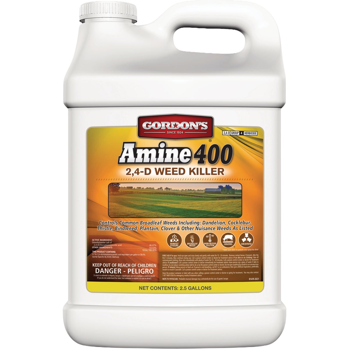 Gordon's Amine 400 2.5 Gal. Concentrate 2,4-D Weed Killer Image 1