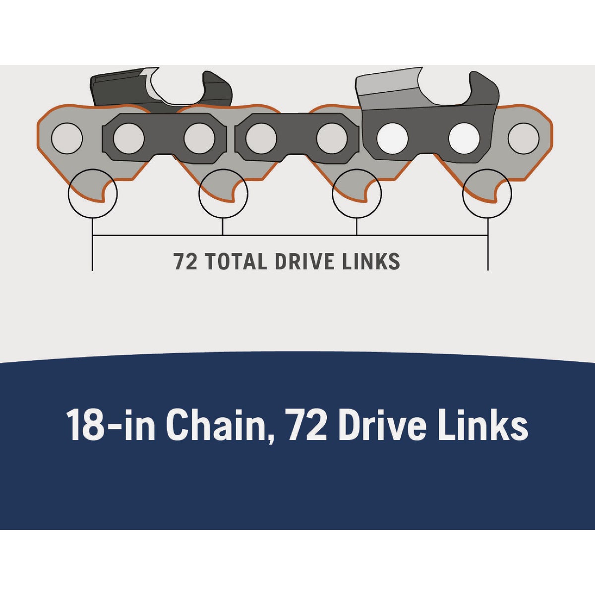 Husqvarna X-Cut 18 In. 72-Link Chainsaw Chain Image 2