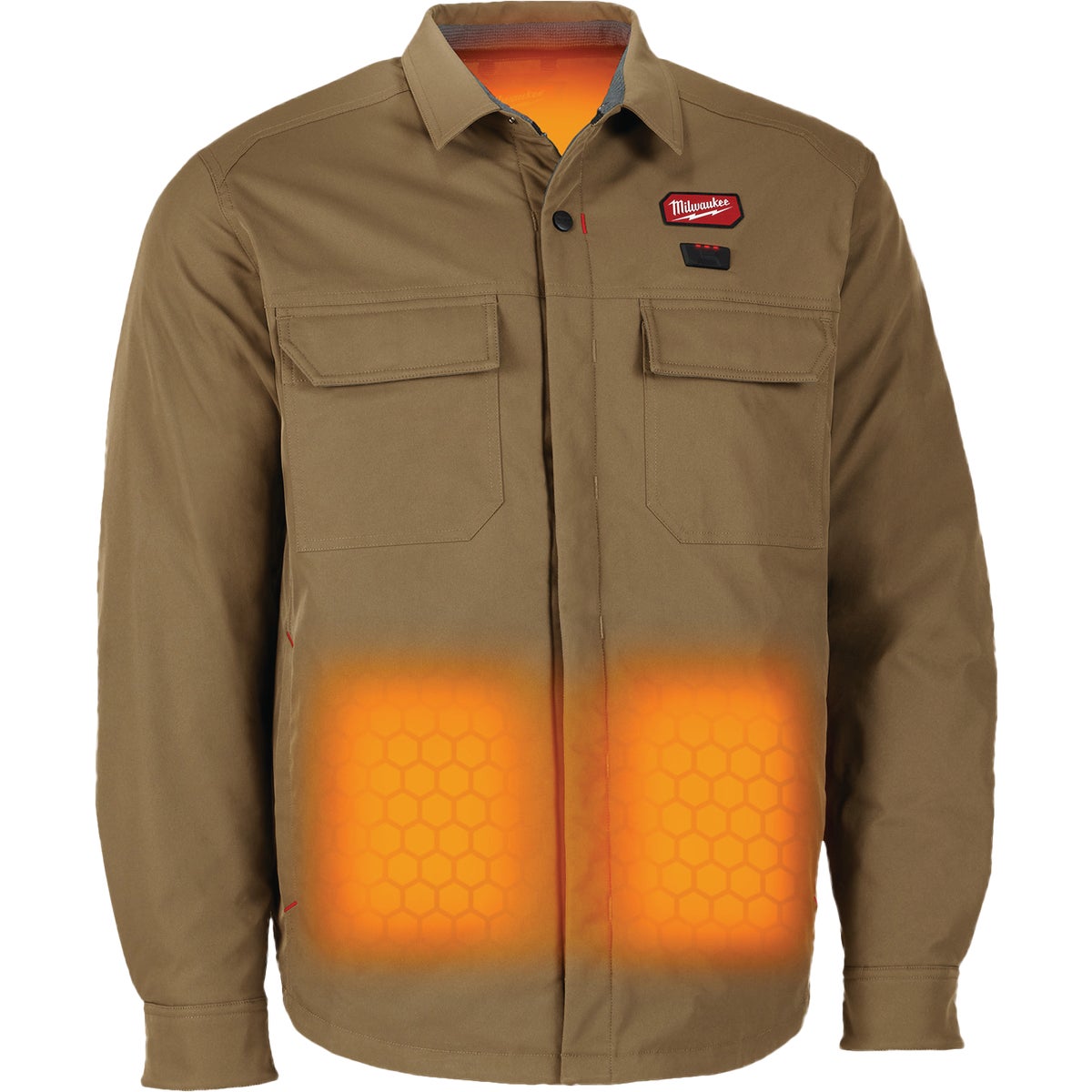Milwaukee M12 Men's 2XL Khaki Heated Shirt Jacket Image 3