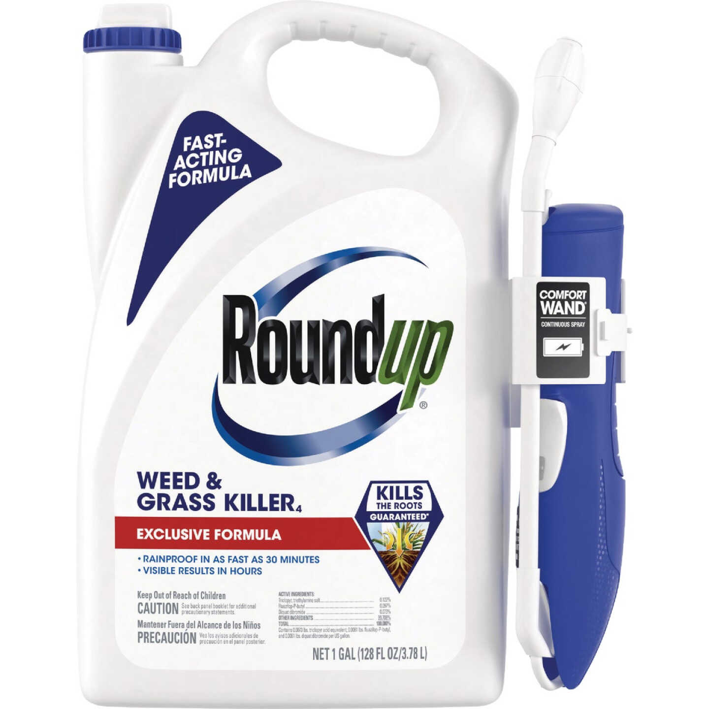 Roundup 1 Gal. Exclusive Formula Weed & Grass Killer with Comfort Wand Image 1