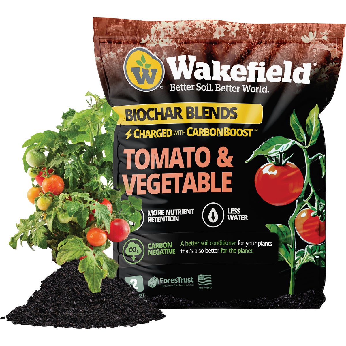 Wakefield Biochar 2 Qt. Tomato & Vegetable Soil Mix Image 3