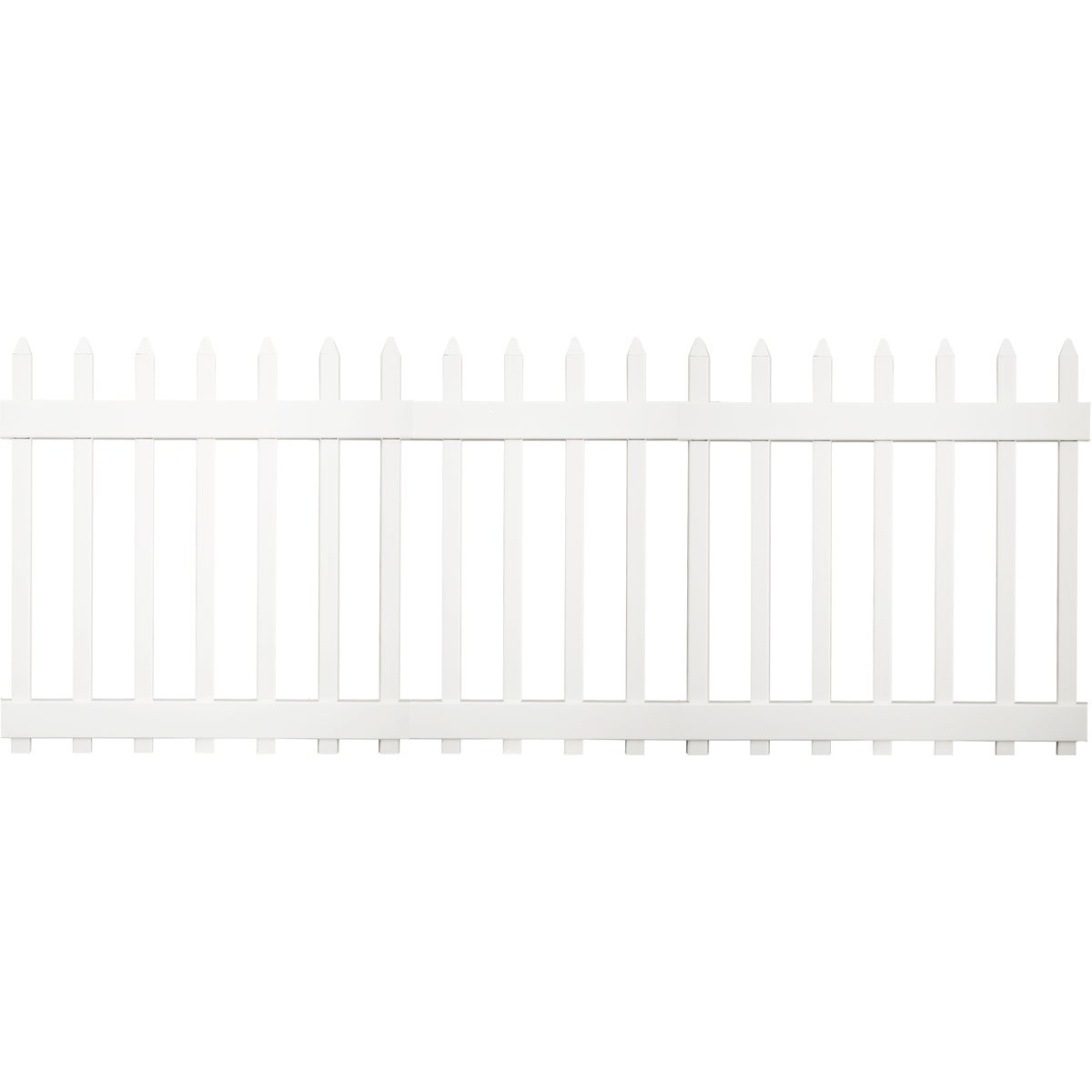 3 Ft. H. x 8 Ft. L. Spaced White Vinyl Picket Fence