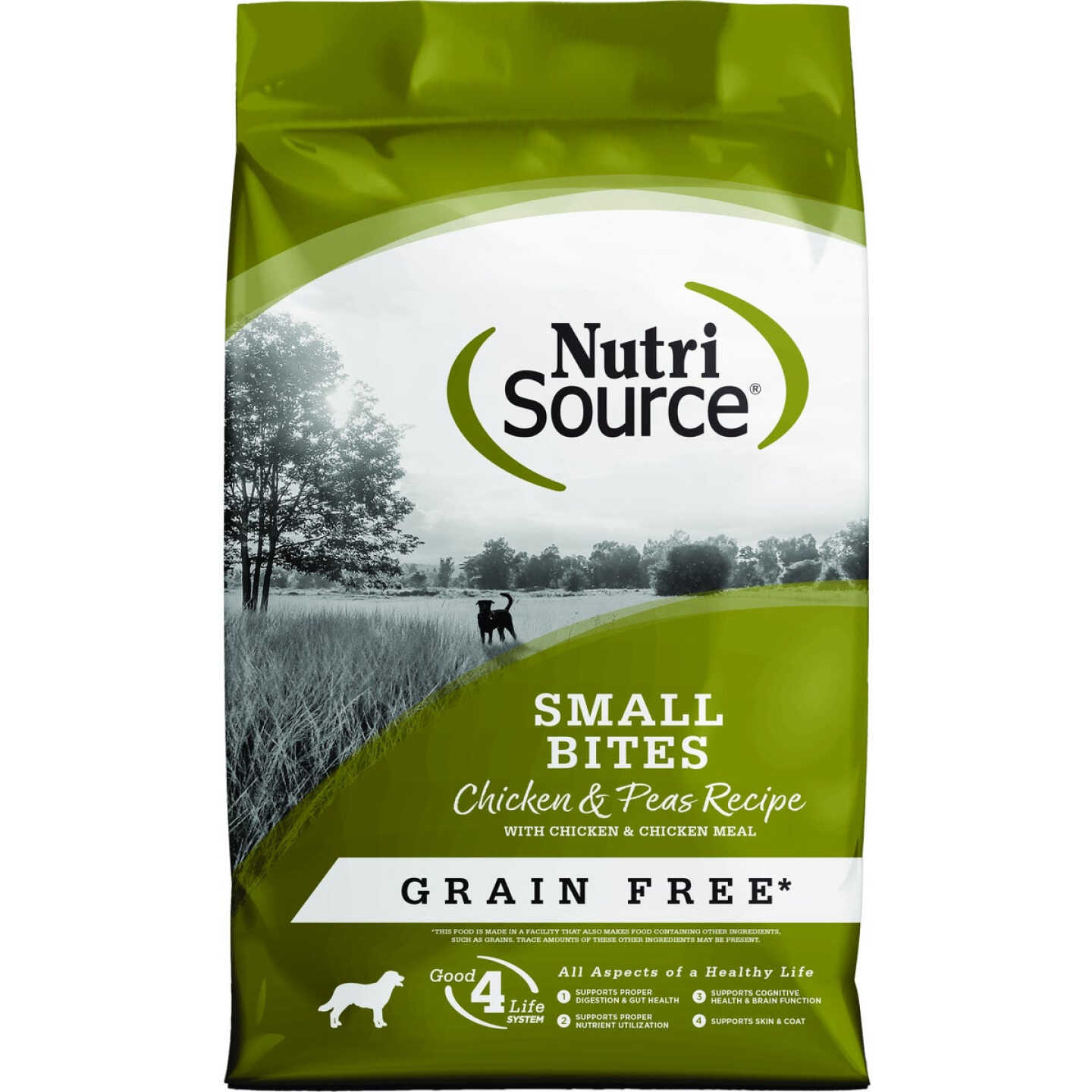 NutriSource 4 Lb. Small Bites Chicken & Pea Recipe Grain Free Dog Food Image 1