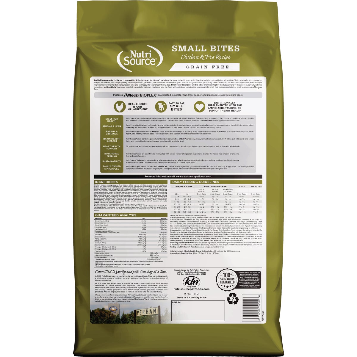 NutriSource 4 Lb. Small Bites Chicken & Pea Recipe Grain Free Dog Food Image 7
